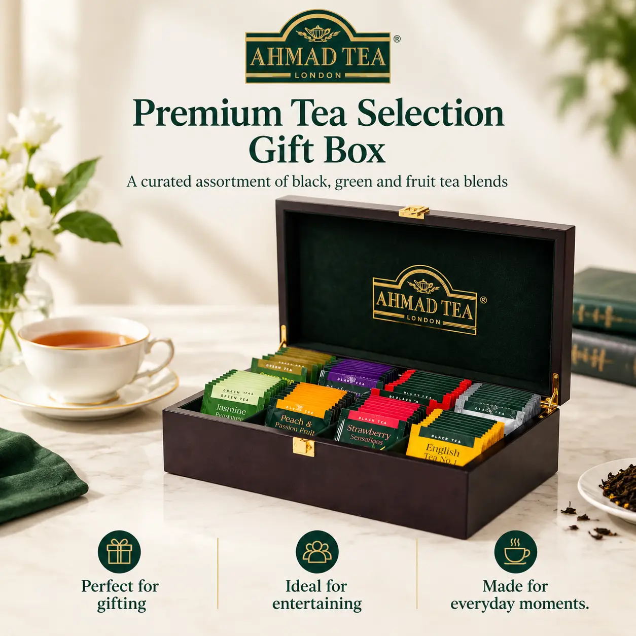 Nano Banana Pro generated tea gift box detail page